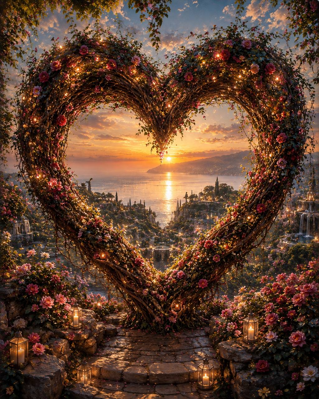 The Heart of the Garden – Love at Sunset